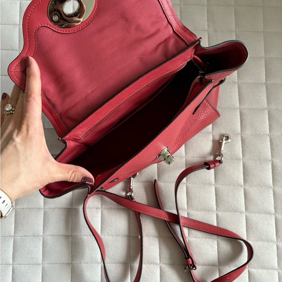 Coach Red Leather Women's Bag - Picture 5 of 6